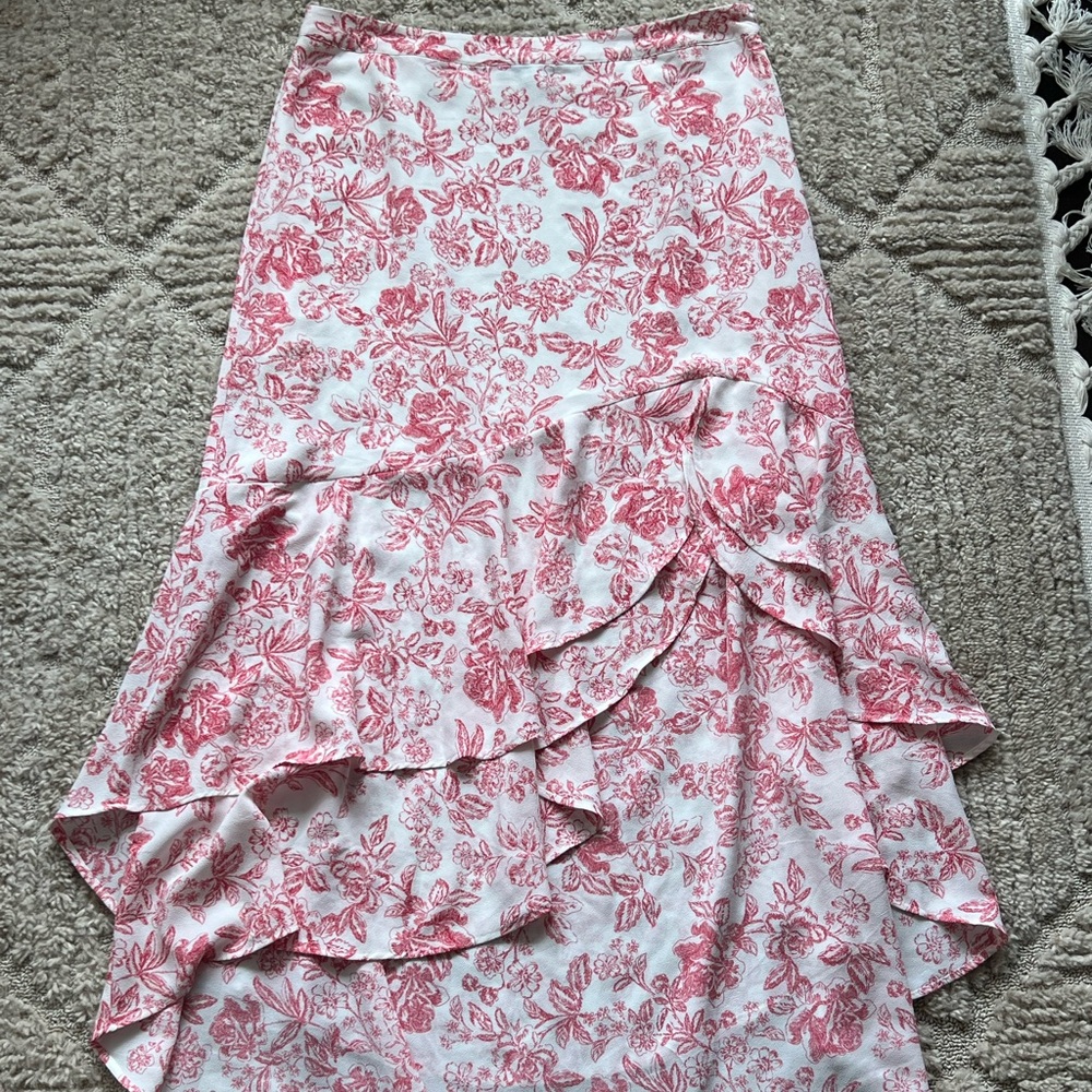 1. State Floral Ruffle Skirt